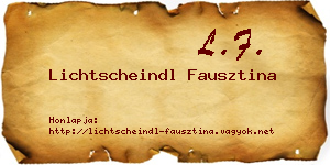 Lichtscheindl Fausztina névjegykártya